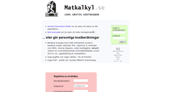 Desktop Screenshot of matkalkyl.se