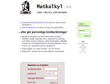 Tablet Screenshot of matkalkyl.se